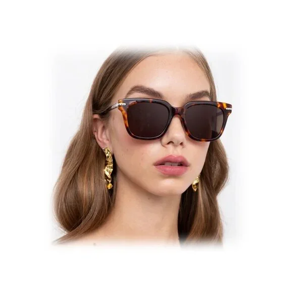 Linda Farrow Sunglasses Empire D-Frame Tortoise Shell  display picture 3